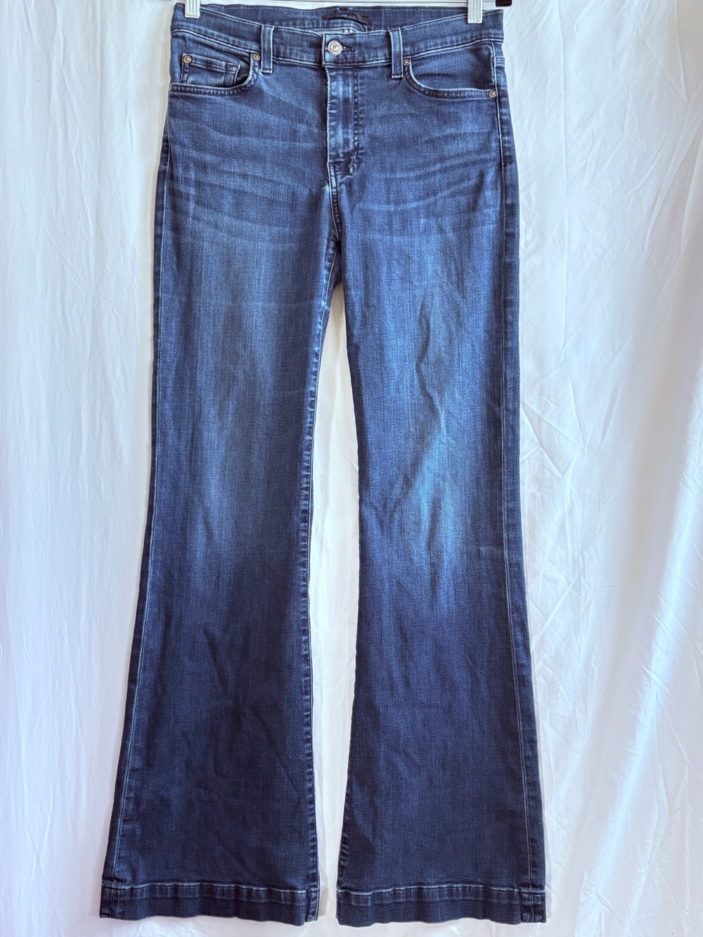 7 For All Mankind Dojo Dark Blue Flare Jeans